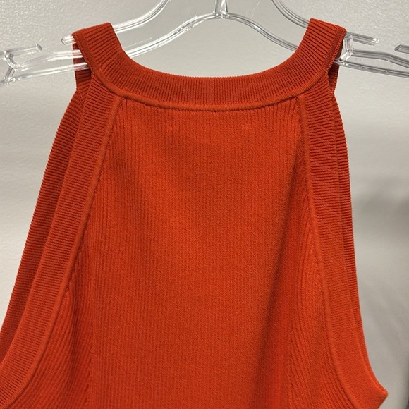 NWT Veronica Beard Deep Orange Women's Moulin ribbed knit size Small - Picture 6 of 8